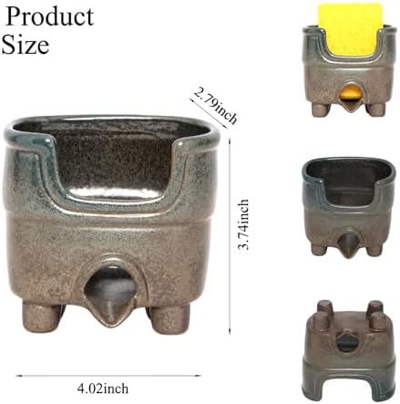 Ceramic Sponge Holder with Drainage，Farmhouse Sink Caddy - Image 3