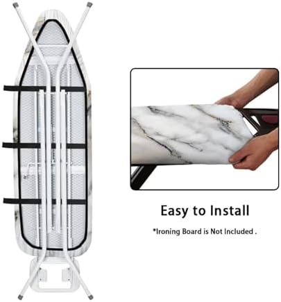 Soft Ironing Board Cover Marble Texture White Iron Dust Cover Table Top Home - Image 4