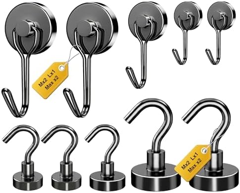 Mixed Sizes Magnetic Hooks, 2026 Cruise Cabin Ship Essentials Heavy Duty Strong by Tiergrade