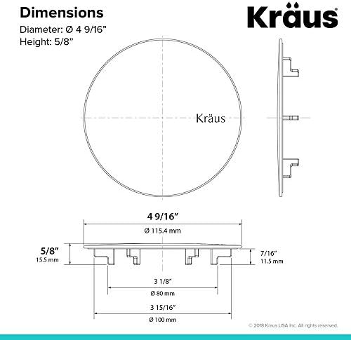 KRAUS CapPro Removable Decorative Drain Cover - Image 4
