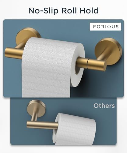 FORIOUS Commercial Toilet Paper Holder Wall Mount Bathroom Tissue Holder - Image 6