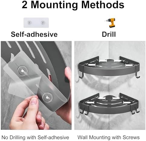DUFU Adhesive Corner Shower Caddy - Image 4