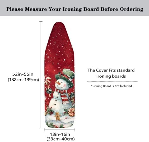 Ironing Board Cover and Pad Christmas Snowman Print Ironing Pad - Image 5
