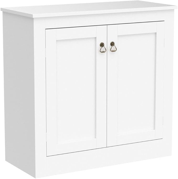 Cozy Castle Buffet Cabinet with Storage - Kitchen Storage Cabinet Wood Console Table Coffee Bar Accent Cabinets for Living Room Dining Room Entryway White 31.5" W
