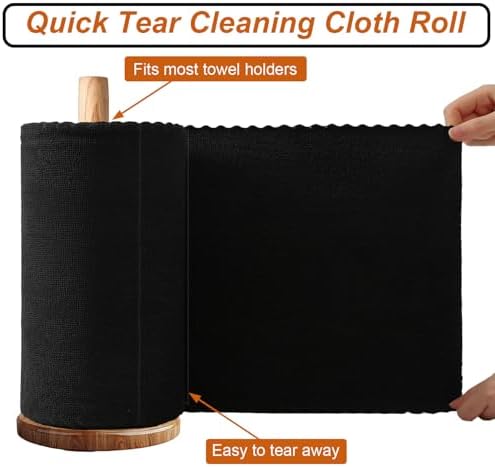 80 Pack Microfiber Cleaning Cloth Roll, Lint Free Rags & Tear Away Reusable - Image 3