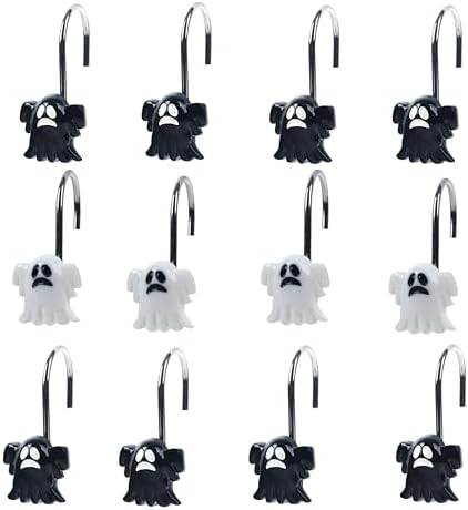 Two Fish Home Fashions Set of 12 Decorative Christmas Tree Resin Shower Curtain - Image 6