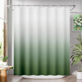 AmazerBath Fabric Shower Curtain Set, Ombre Grass Green Curtain by AmazerBath