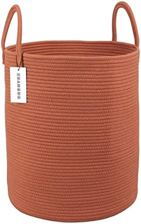 XUANGUO Cotton Rope Laundry Basket Hamper by XUANGUO