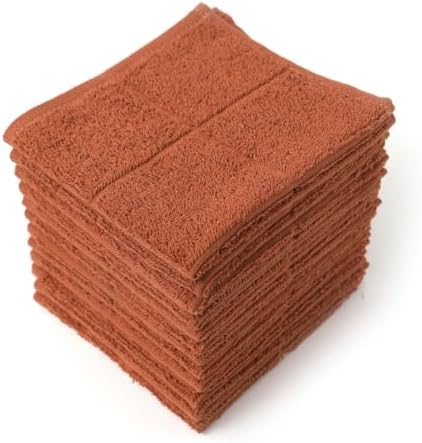 Glynniss Kitchen Dish Cloths for Washing Dishes, Rust Terry Dish Rags by Glynniss