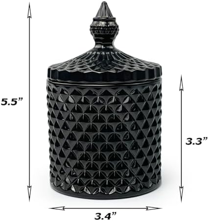 10 oz Black Glass Candy Dish - Image 3
