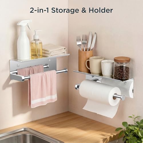 FORIOUS Wall Mount Paper Towel Holder - Image 4