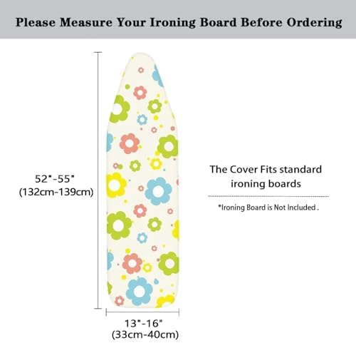 Colorful Hippie Flowers Ironing Board Cover and Pad Soft Fabric Cover - Image 6