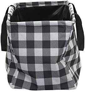 Household Essentials Black and White Plaid Krush Container All-Purpose Utility - Image 7
