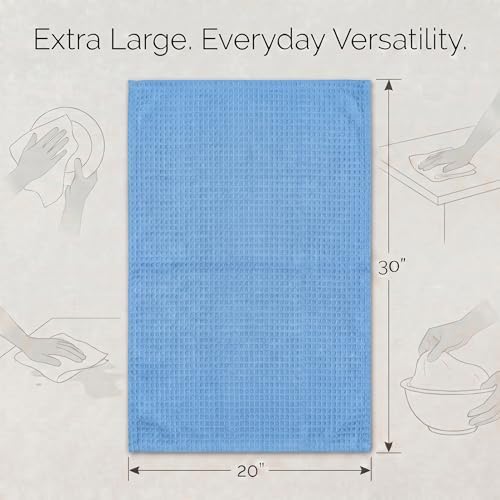 Urban Villa Kitchen Towels Cotton Dish Towels 20”x30” Sky Blue - Image 3