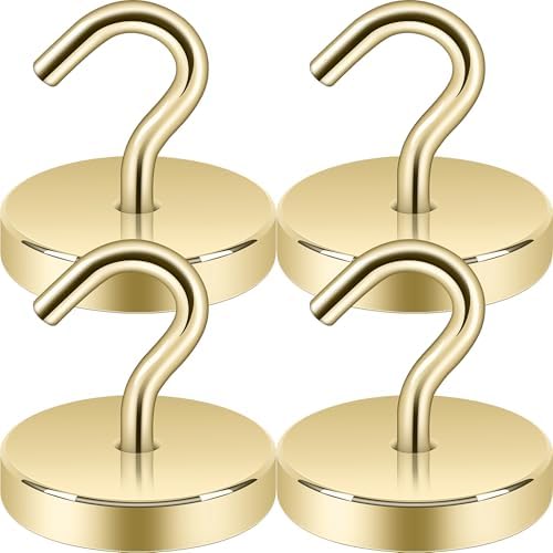 Neosmuk Magnetic Hooks for Cruise Cabins, 170lb Heavy Duty, 4 Pack by Neosmuk