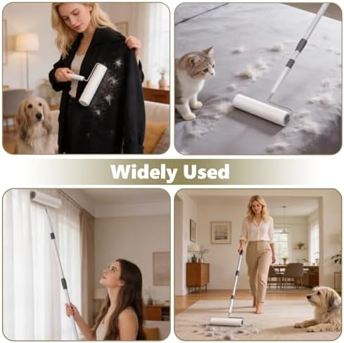 9.45" Large Lint Rollers for Pet Hair, Long Handled Extra Sticky - Image 6
