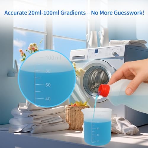 Laundry Detergent Cup, Silicone Laundry Detergent Measuring Cup, 100ml Soft - Image 4