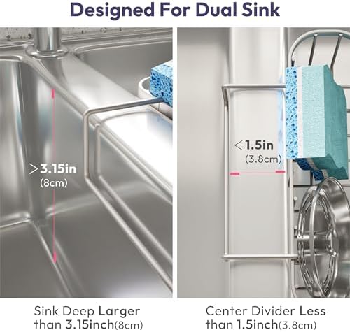 SWTYMIKI Sponge Holder for Kitchen Sink - Image 2