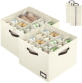 OIAHOMY 2 Pack Shoe Organizer for Closet, Large Foldable Shoe Storage Bins by MasterofSpaceOptimization