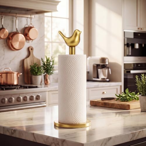 Gold Bird Paper Towel Holder Kitchen Decor Detachable Paper Towel Holder - Image 4