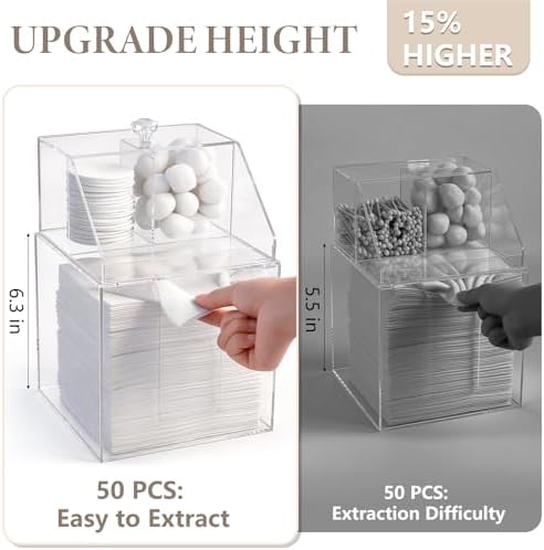 Anyoifax Disposable Facial Towels Storage Double Layer Acrylic Box - Image 3