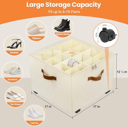 Foyego 2 Pack Shoe Organizer for Closet, Shoe Storage - Image 2