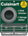Cuisinart Sink Drain Strainer & Suction Cup Sponge Holder, 2-Piece Set by BestBrands
