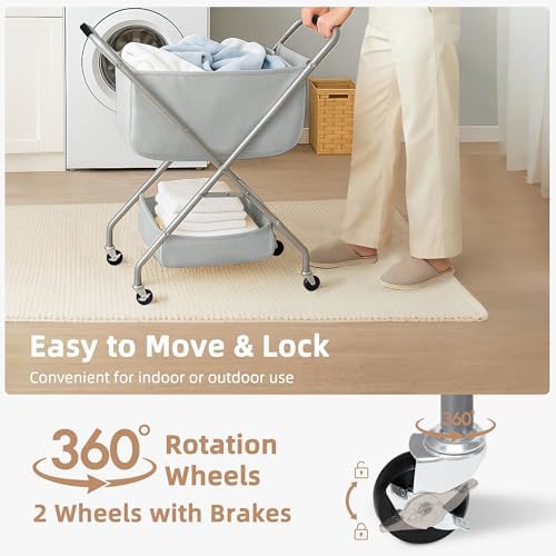 STORAGE MANIAC Collapsible Laundry Cart - Image 5