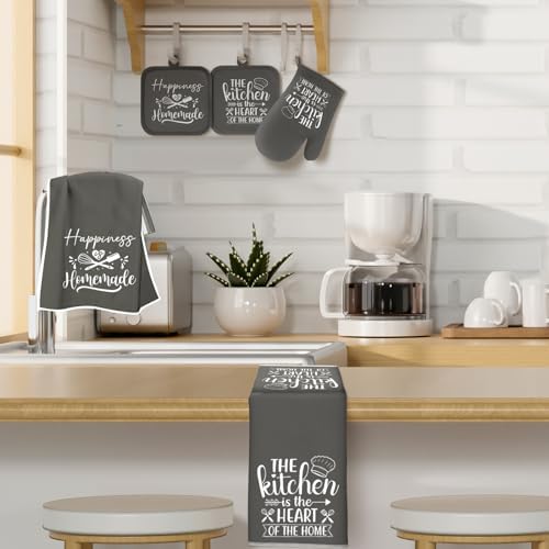Sratte 6 Pcs Kitchen Decor Accessories Set, Dark Gray - Image 3
