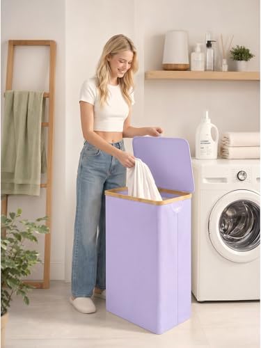 IEGrow Laundry Hamper with Lid, 110L Laundry Basket with Mesh Bags - Image 7