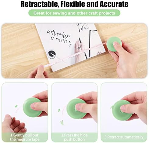 Tape Measure Body Measuring Tape, Retractable 60 Inch Soft Mini Measuring Tape - Image 4