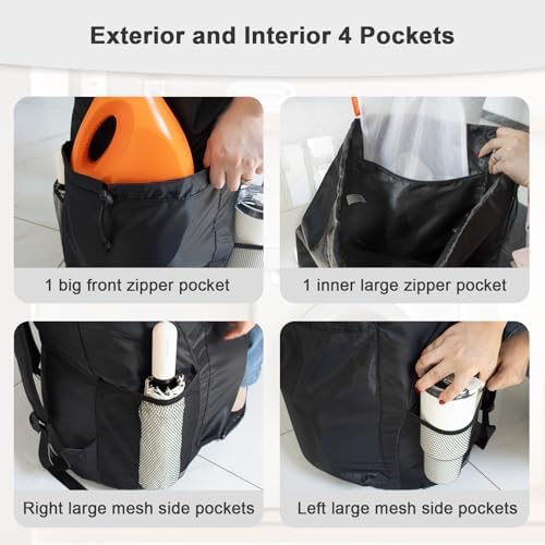 Polecasa Heavy Duty Backpack Laundry Bag, 2-3 Loads, Padded Straps - Image 5