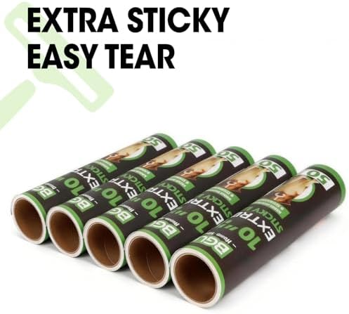 10 Inch Lint Roller Refills, 4 Rolls 200 Sheets Large Lint Rollers - Image 5