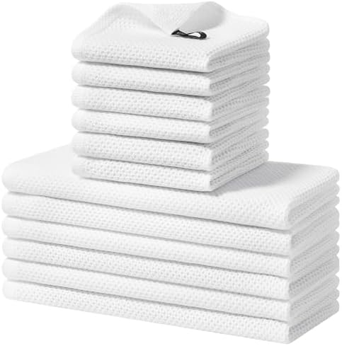 Homaxy 12 Pack 100% Cotton Kitchen Towels and Dishcloths Set by Homaxy