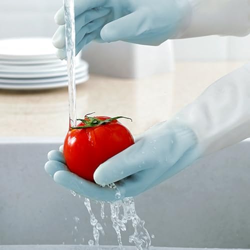 Dish Gloves for Women, Rubber Gloves for Cleaning Bathroom - Image 6
