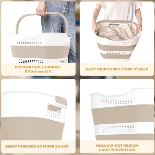 OOAMBB 43L+43L Collapsible Laundry Baskets plastic - Image 7