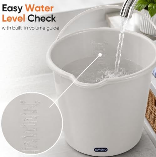 Superio 2.75 Gallon Plastic Cleaning Bucket - Image 4