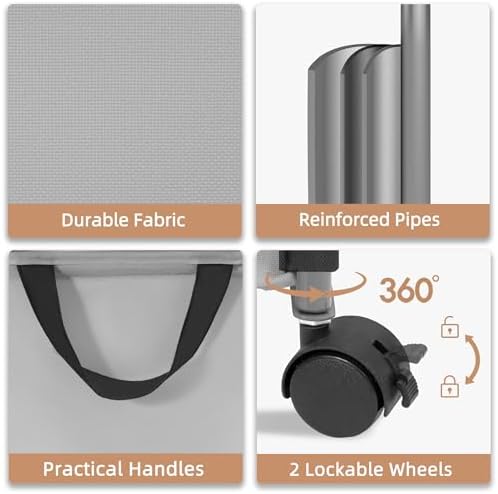 STORAGE MANIAC Rolling Laundry Hamper - Image 5