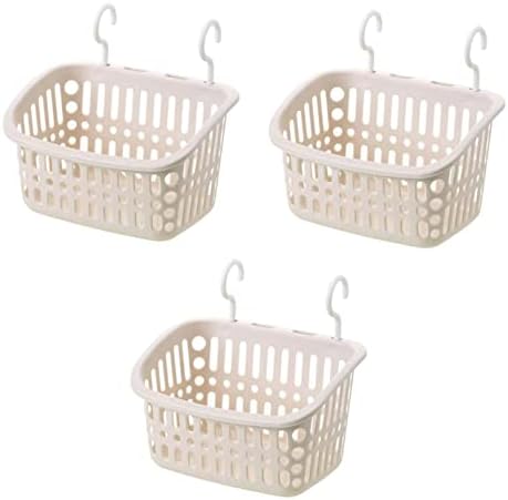 3PCS Plastic Hanging Baskets for Shower, Hanging Basket Organizer by Doitxue