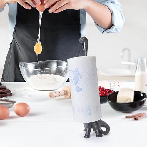 Cast Iron Dinosaur Paper Towel Holder - Image 4