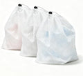 Mesh Drawstring Laundry Storage Bags by Smowfes