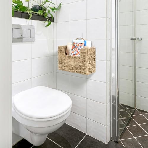 Handwoven Seagrass Wall Magazine Holder - Image 4