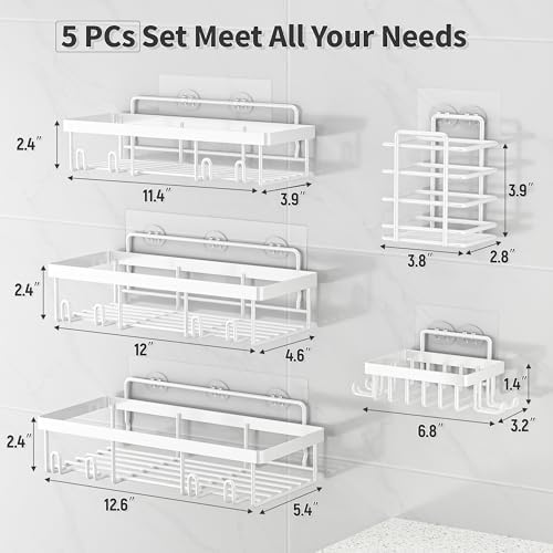 Liuoud 5 Pack Shower Caddy for Inside Shower - Image 6