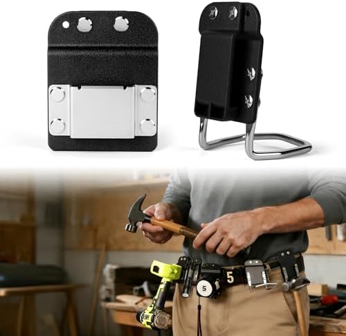 Heavy-Duty Tape Measure and Hammer Holder, Low-Profile Drill Belt Clip & Hammer by FXBSQF