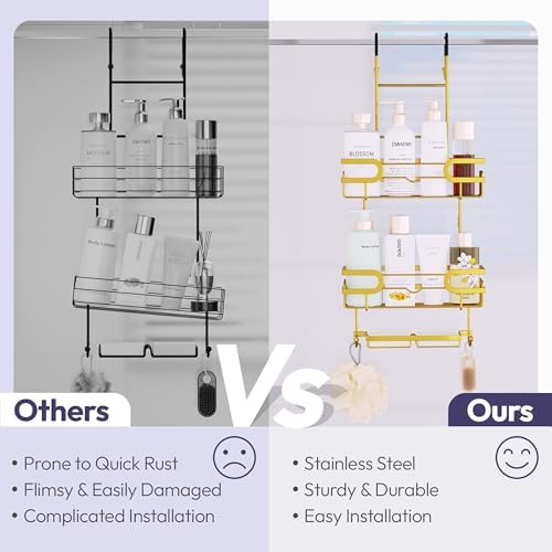 SWTYMIKI Over the Door Shower Caddy Hanging - Image 2