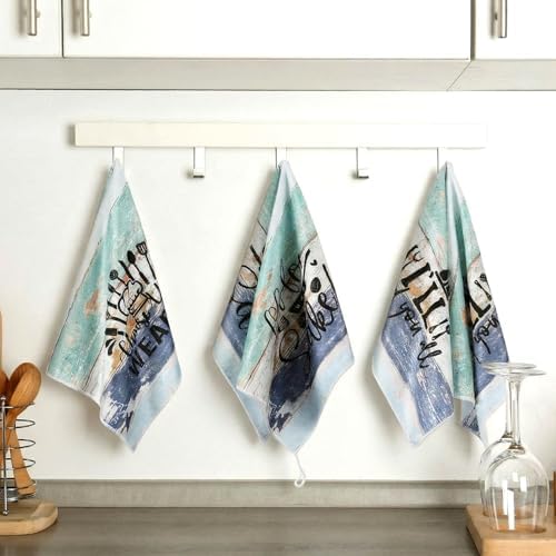 Bencailor 6 Pcs Mint Kitchen Towels Decorative Sets Dish Towels Absorbent Fast - Image 2