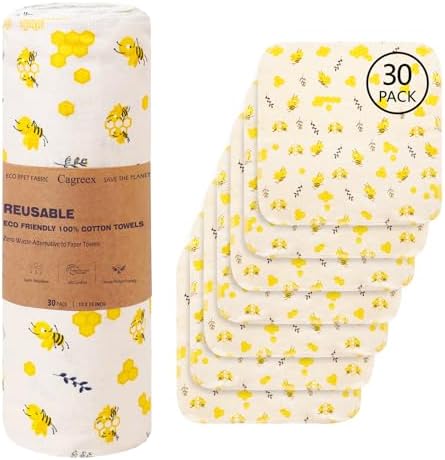 Reusable Dishcloth Kitchen Towel Cotton: Washable Roll Paper Towel by Unknown