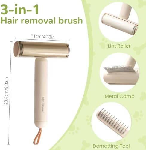 3 in 1 Portable Lint Roller, Pet Deshedding Brush - Image 2
