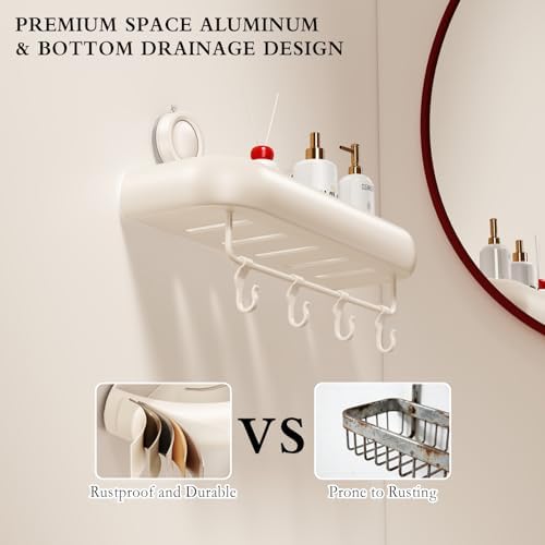 CICUFY Shower Caddy Suction Cup, 2 Pack No Drilling Corner Shower Shelves - Image 5