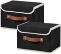 2PCS Storage Bins Boxes with Lids Decorative Fabric Baskets by Unknown